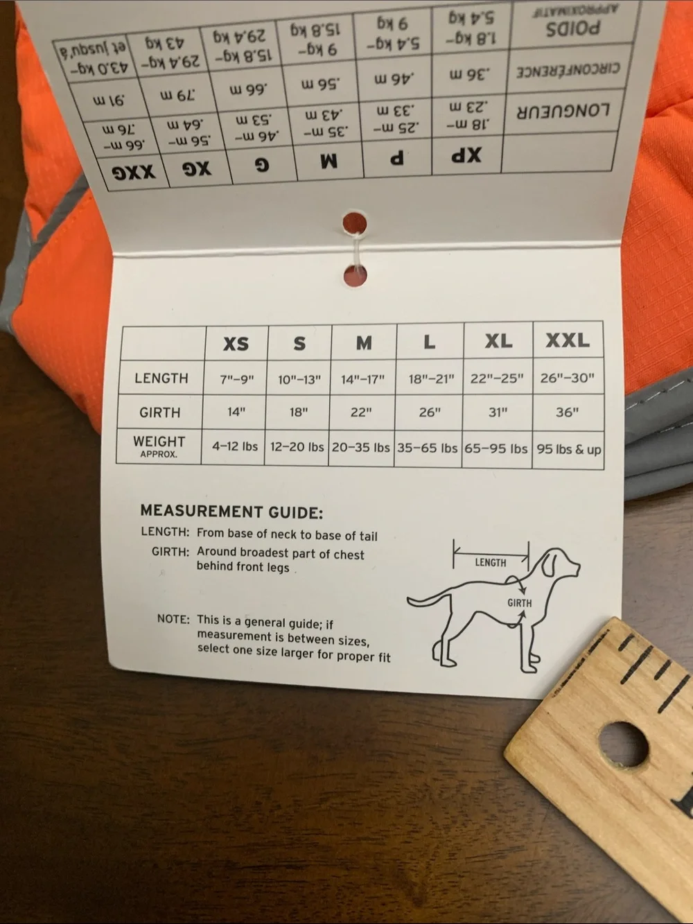 Eddie Bauer Bright Orange Pet Coat with Reflective Trim